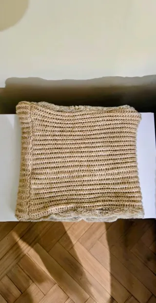 Lote pañuelos y bufanda beige/gris