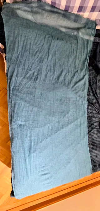 Lote pañuelos y bufanda beige/gris