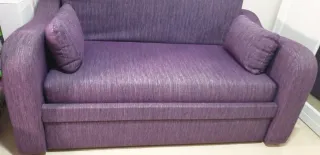 Sofá Cama Morado Tela