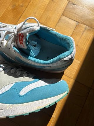 Nike Air Max 1 White Scuba blue Talla 43