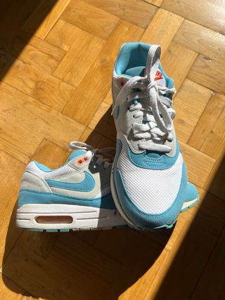 Nike Air Max 1 White Scuba blue Talla 43