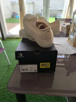 Zapatillas Converse con plataforma rosas