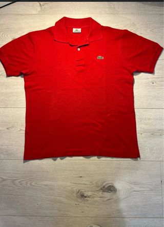 Polo Lacoste Rojo Talla L