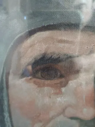 Retrato guerrero medieval s.XIX escuela Sevillana