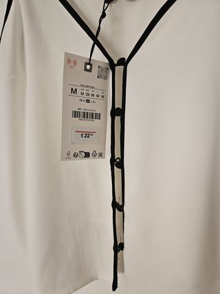 Top lencero Zara T. M con etiqueta