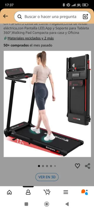 Cinta de andar plegable