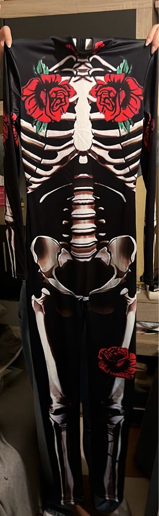 Disfraz Catrina Esqueleto Rosa Talla Única