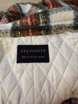 Abrigo All Saints cuadros largo