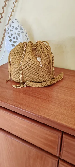 Borsa secchiello Bottega Veneta senape