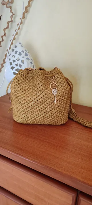 Borsa secchiello Bottega Veneta senape