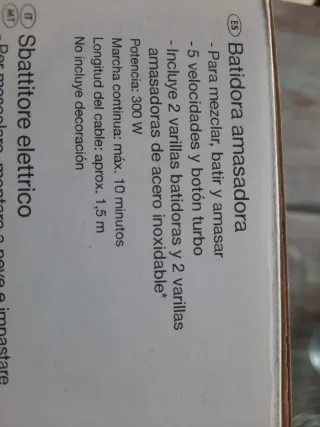 Batidora amasadora SilverCrest 300W