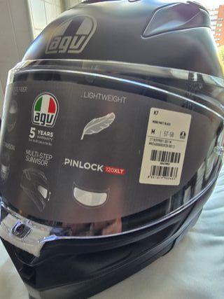 Casco Moto AGV K7 Mono Matt Black Talla M Nuevo