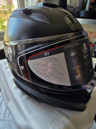 Casco Moto AGV K7 Mono Matt Black Talla M Nuevo