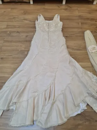 Vestido de Novia Talla 44 Beige