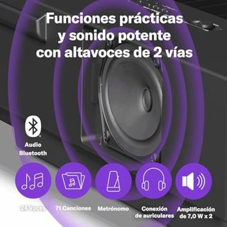 Piano digitale Yamaha P-225 RICAVATO con segni minimi, leggero e portatile, con tastiera Graded Hammer Compact, 88 tasti e 24 voci di strumenti, nero