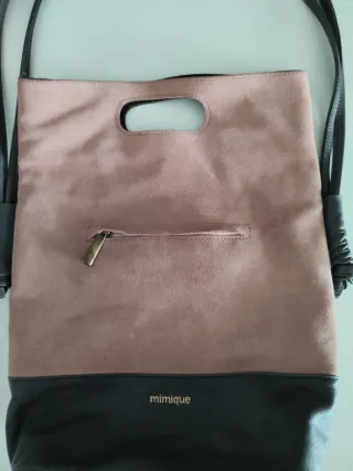 Mochila de piel Mimique Arra Burdeos y Gris,