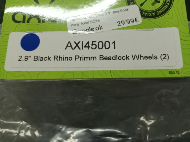 4 Llantas Axial 2.9 SCX6 Nuevas son de plastico