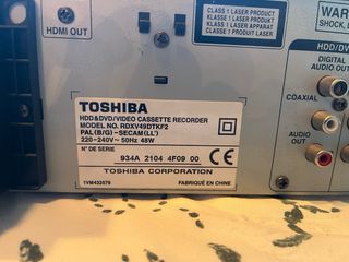 Grabadora DVD/HDD/VHS Toshiba RDXV49DTKF2