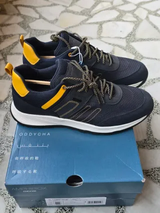 Geox Amphibiox Tenis Negro y Amarillo Waterproof