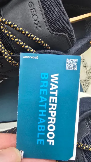 Geox Amphibiox Tenis Negro y Amarillo Waterproof