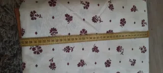 Tela 5m x 2.80m Flores Burdeos/Blanco