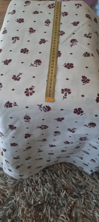 Tela 5m x 2.80m Flores Burdeos/Blanco