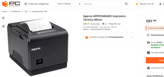 IMPRESORA DE TICKET APPROX APPPOS80AM3 Térmica