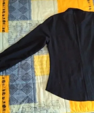 Camisa azul manga larga mujer