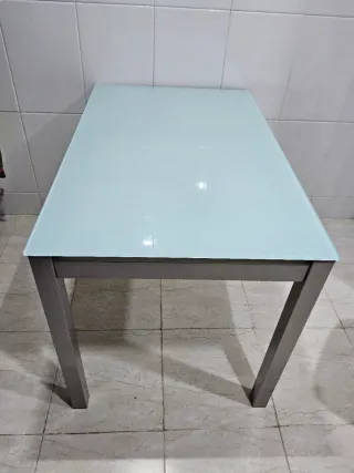 Mesa Cocina Cristal 110x70cm