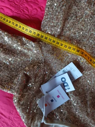 Abito I Do paillettes oro XXL (14-16 anni)