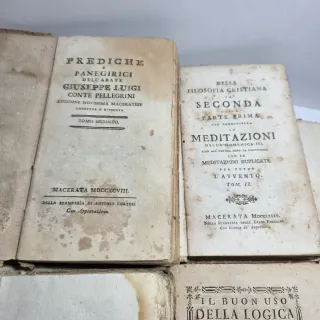 Lotto di 5 libri antichi da esposizione