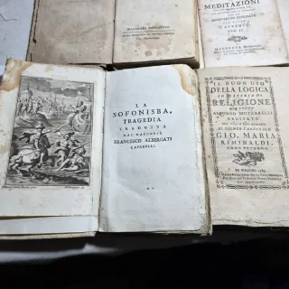 Lotto di 5 libri antichi da esposizione