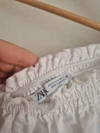 Body Zara volantes blanco