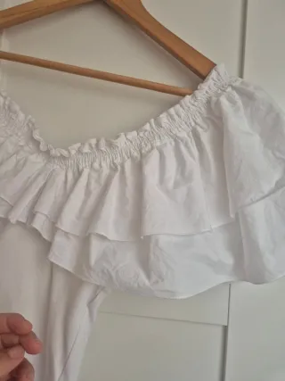 Body Zara volantes blanco