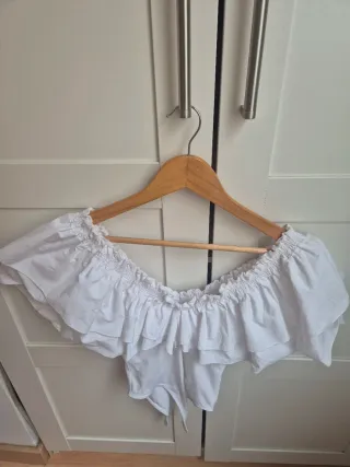 Body Zara volantes blanco