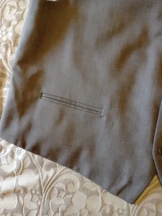 Chaleco de traje gris