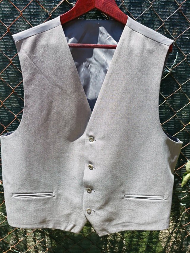 Chaleco de traje gris