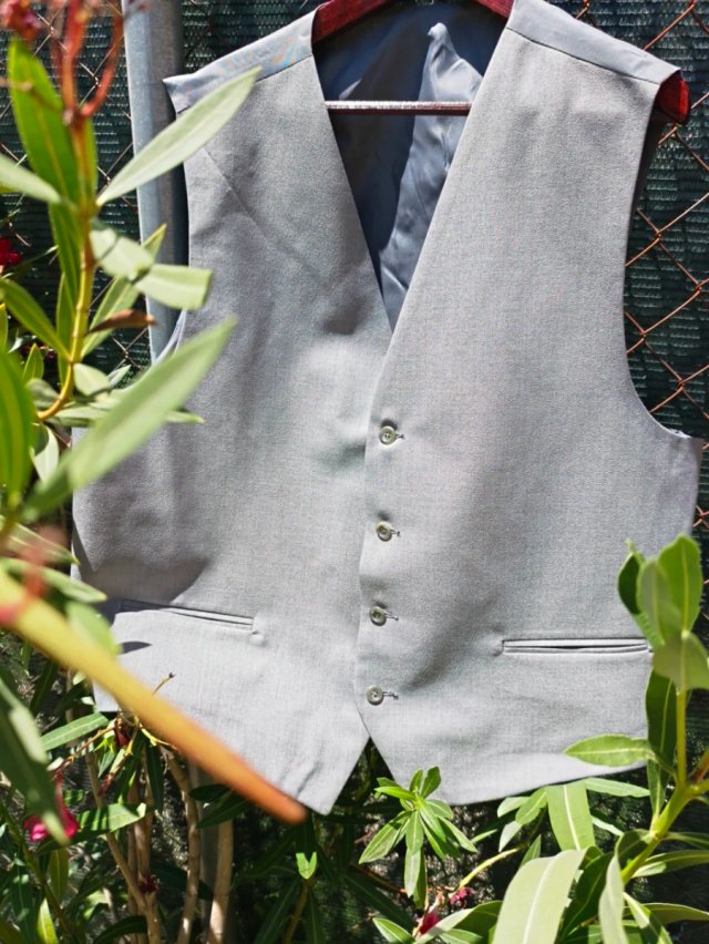 Chaleco de traje gris
