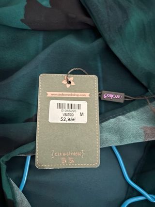 Vestido largo estampado verde y negro