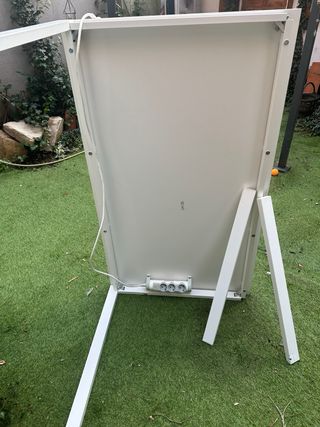 Mesa Estudio Blanca 120x70 con enchufe alargo