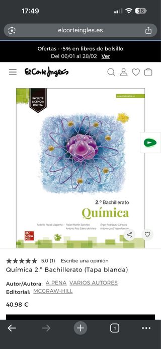 Libros de 2 de bachillerato