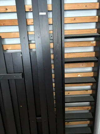 Cama alta Ikea Stora 140x200 Negra