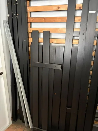 Cama alta Ikea Stora 140x200 Negra