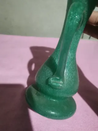 Porrón soplado antiguo verde