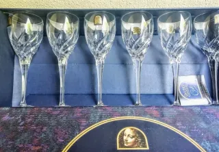 Servizio 6 Calici Vino in Cristallo molato nuovi