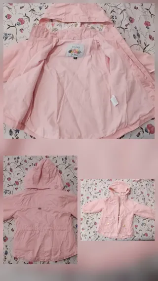Abrigo niña rosa talla 6/12 meses