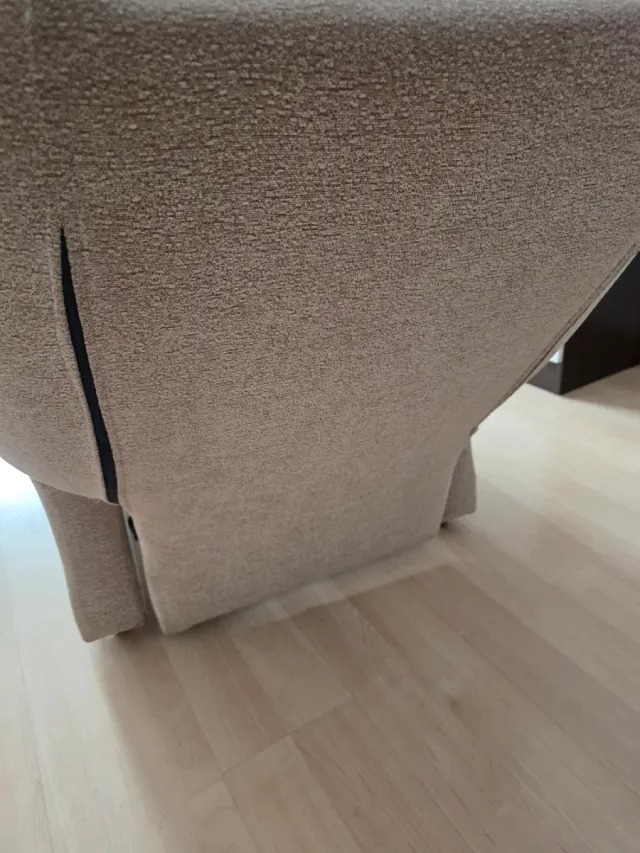 2 Sillones Reclinables Tela beige con forros gris