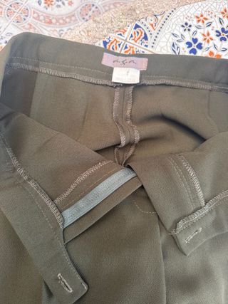 Pantalón de pinza verde militar Talla XS