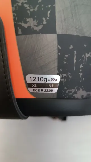 Casco Moto Jet Cuadros   talla: 61cm W23Y2744