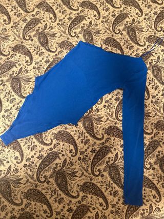 Body asimétrico ZARA azul eléctrico Talla L